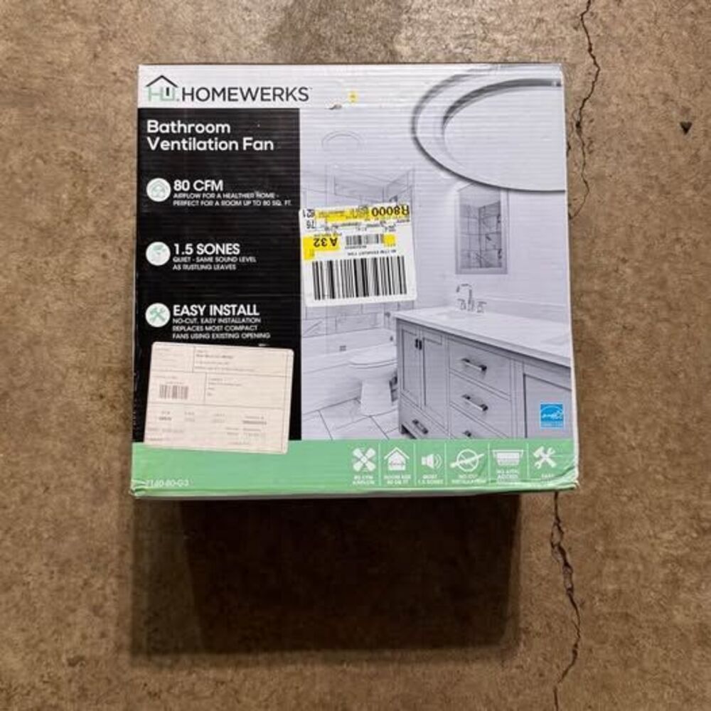 2 Homewerks 80CFM bathroom fan